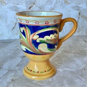 Pfaltzgraff Villa della Luna footed pedestal mug cup stoneware 12 oz